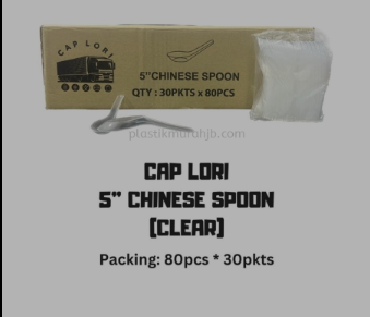 CAP LORI 5" CHINESE SPOON (CLEAR)