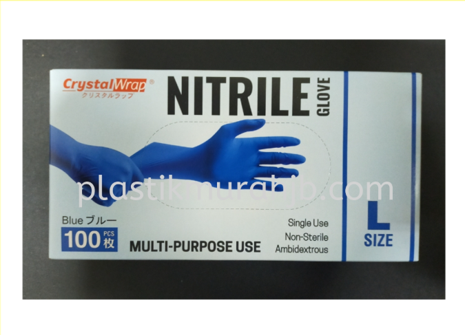 Disposable Black Nitrile Gloves Powder Free Size M/L for Food Handling and Kitchen Cleaning