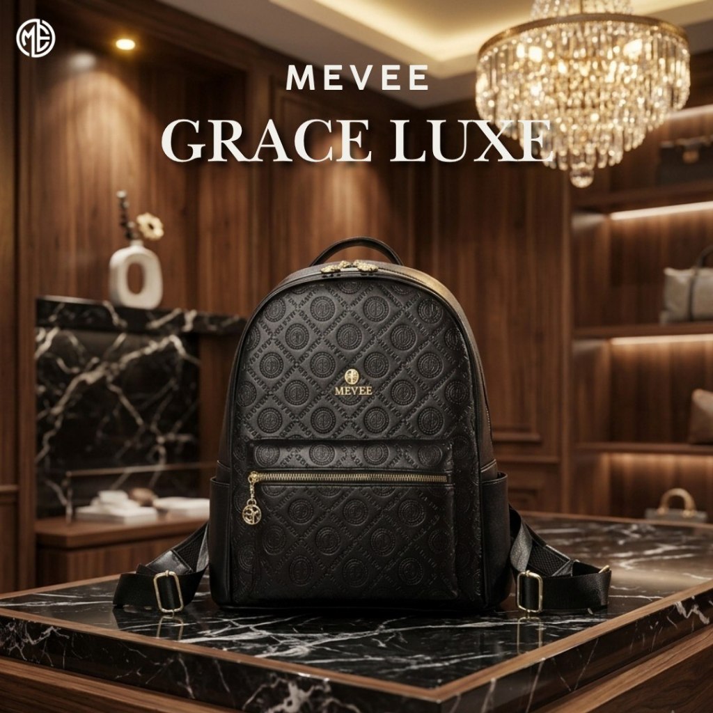 Grace Luxe Women's Large Capacity Water-Resistant Travel Backpack
