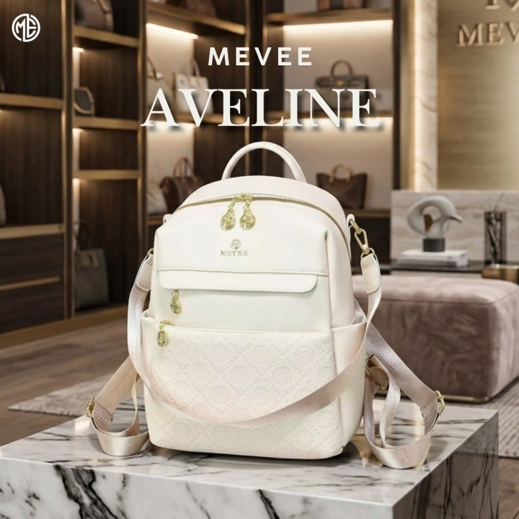 B04 AVELINE Signature Monogram Luxe Backpack