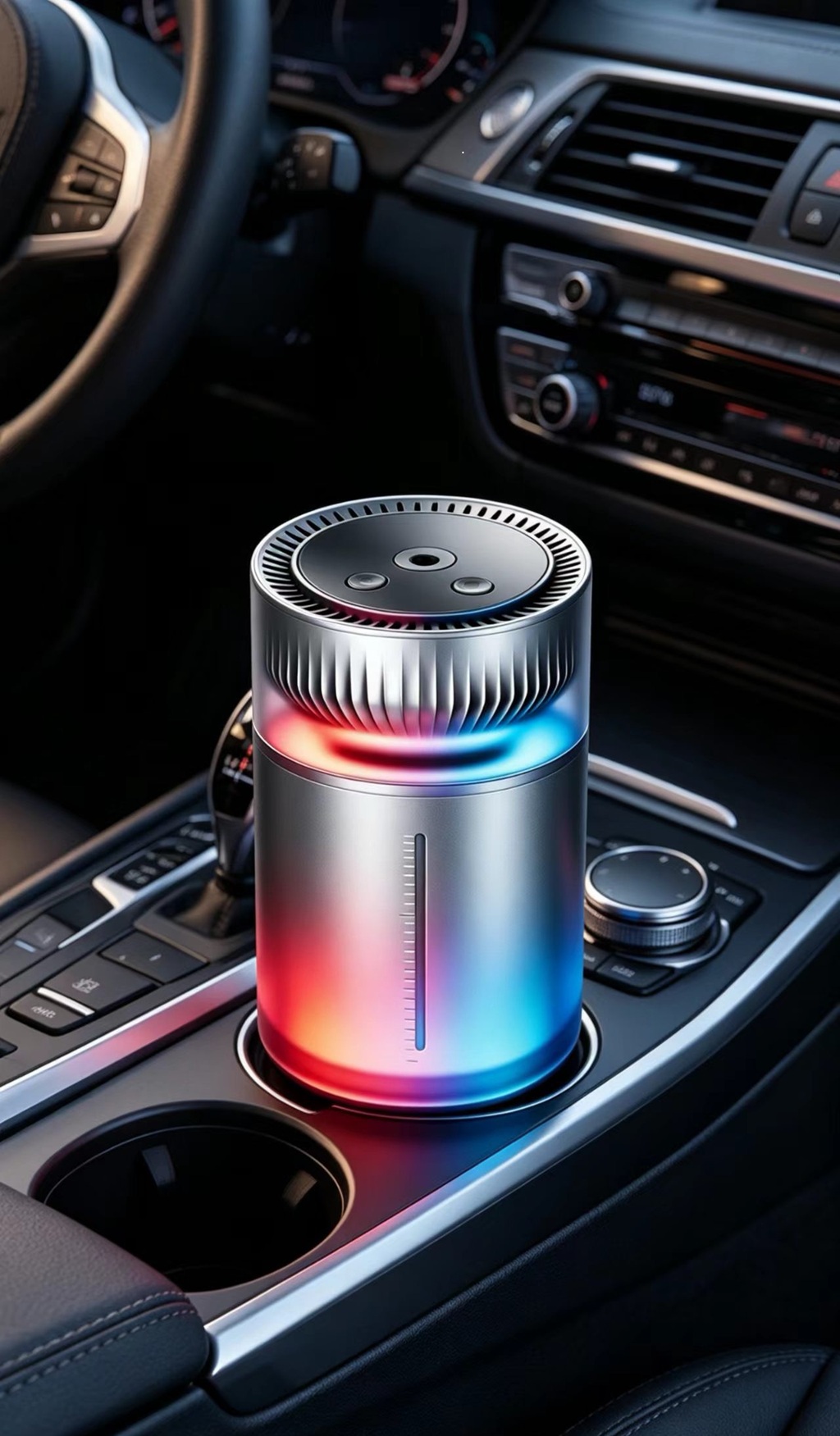 Aluminum Magnetic Car Air Vent Diffuser Clip 6.8cm with Replaceable Scent Core
