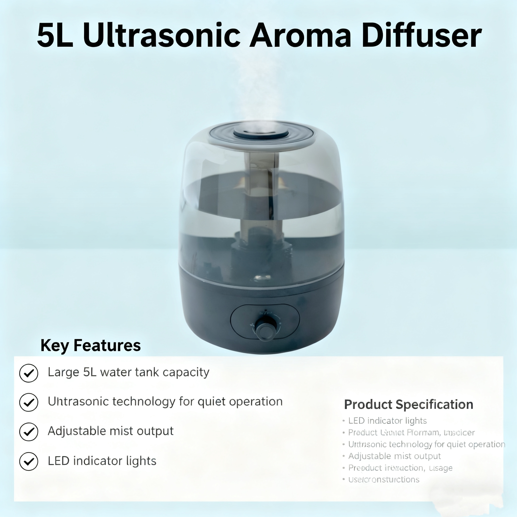 5L ultra voice humidifier